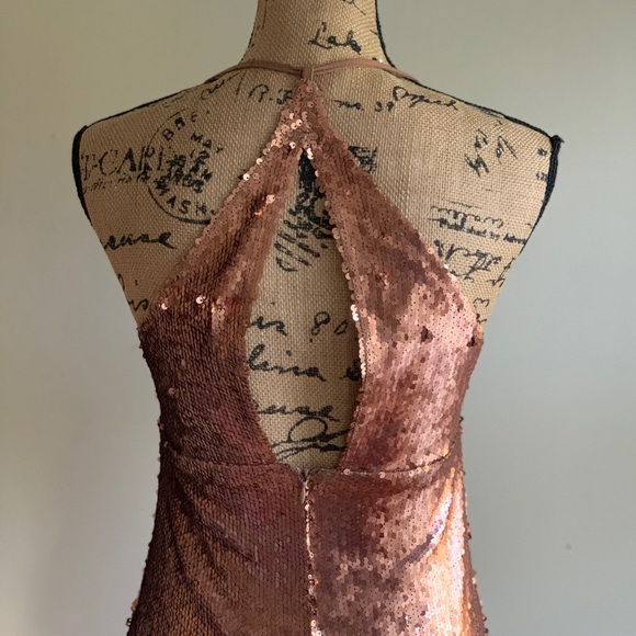 Nasty Gal Rose Gold sequin dress size 4 - Picture 6 of 16